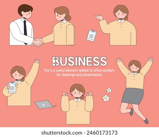 Common elements of office worker elements in presentations