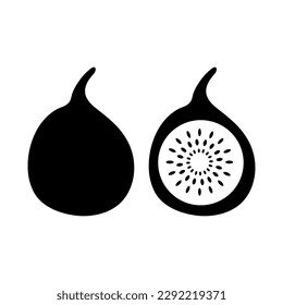 Frutos comunes de la higuera vectorial ilustración del icono en el fondo blanco..eps