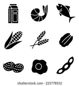 Common Food Allergy Icons