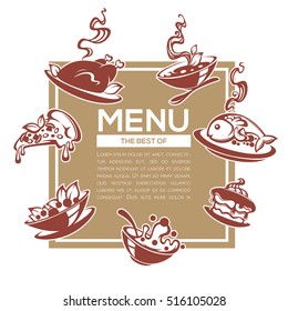 common food and everyday meal, vector restaurant menu template design