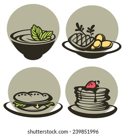 common food vector collection