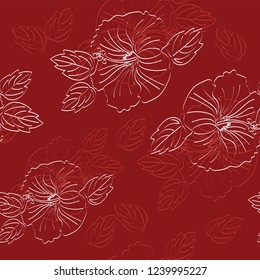 Common Hibiscus Seamless Wallpaper 