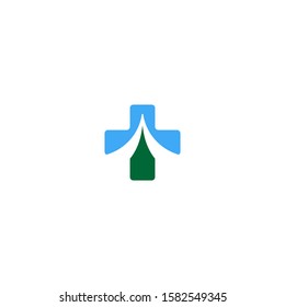 Common hospital logo with a simple and modern style.
