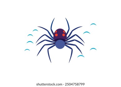 Common House Spider swims icon vector illustration 