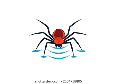 Common House Spider swims icon vector illustration 