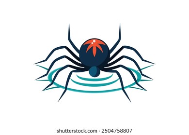 Common House Spider swims icon vector illustration 