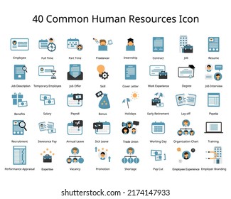 Common Human Resources Cute Flat Icon 