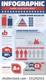Common Infographic Template with graphs and icons