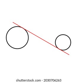 common internal tangent of two circles