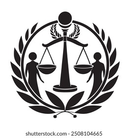 Common legal service targeting Social Justice. Vector illustration.