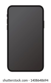Common smartphone mock illustration (realistic / Power off) 