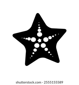 Common starfish or sea star fish marine life flat vector icon for apps and websites