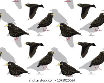 Common Starling Background Seamless Wallpaper