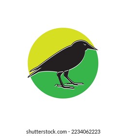 common starling icon vector illustration simple design