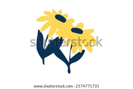 Common sunflower vector illustration, sunflower icon vector
