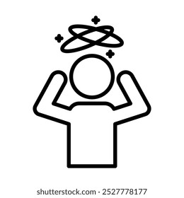 Common Symptoms icon line vector illustration