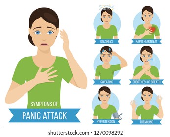 Common Symptoms Panic Attack Panic Disorder Stock Vector (Royalty Free ...