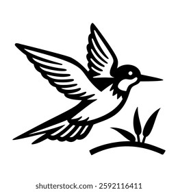 Common tern icon in filled style
