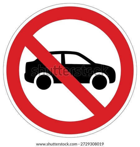 A common traffic notice signifying that vehicular access is restricted or entirely forbidden. Essential for pedestrian zones or private roads.