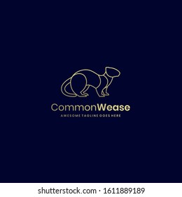 Common Weasels Illustration Vector Template. Suitable for Creative Industry, Multimedia, entertainment, Educations, Shop, and any related business