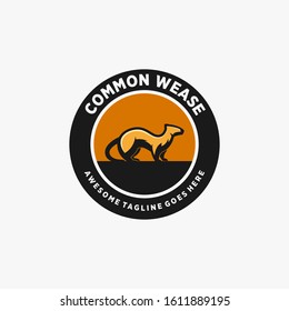 Common Weasels Illustration Vector Template. Suitable for Creative Industry, Multimedia, entertainment, Educations, Shop, and any related business