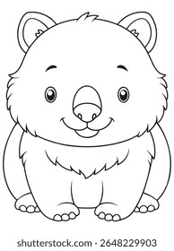 Common Wombat Coloring Page Cute Animal Art For Kids