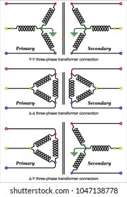 common wye and delta transformer connections
