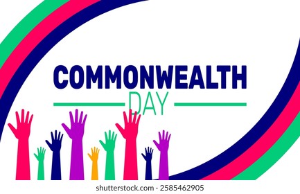 Commonwealth Day Celebrated in March. This holiday-themed design is perfect for backgrounds, banners, greeting cards, posters with text inscription, Classic social media posts.