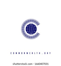 Commonwealth Day logo for template design, vector illustration
