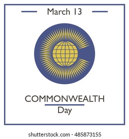 Commonwealth Day, March 13. Vector illustration for you design, card, banner, poster and calendar