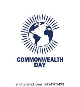 Ilustración del vector del día de Commonwealth. Concepto de vacaciones. Plantilla para fondo, banner, tarjeta, cartel con inscripción de texto.