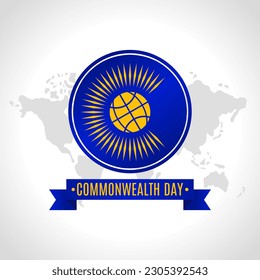 Ilustración vectorial del Día del Commonwealth. Adecuado para carteles, carteles, fondo y tarjeta de saludo.