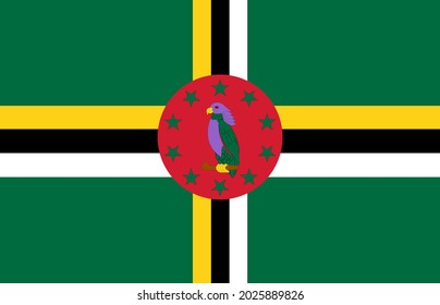 Commonwealth of Dominica Flag Vektorsymbol