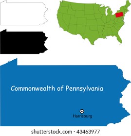 Pennsylvania Map Images, Stock Photos & Vectors | Shutterstock