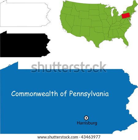 Commonwealth Pennsylvania Stock Vector (Royalty Free) 43463977 ...