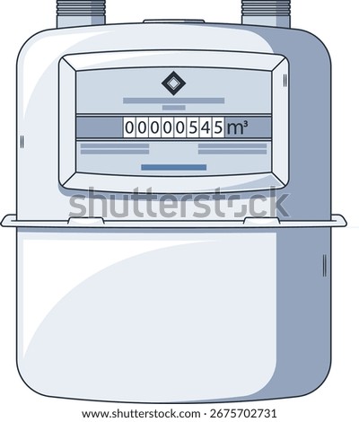 Communal service gas meter vector illustration