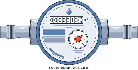 Communal service water consumption meter
