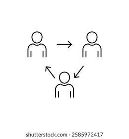 Communicability line icon in simple design on a white background