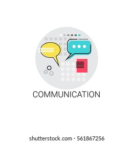Comunicar chat Red social Comunicación Mensaje Icono Ilustración vectorial