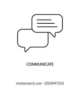 Icono de línea de concepto de comunicación. Ilustración de elemento simple. diseño de símbolo de contorno de concepto de comunicación.
