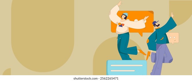 Communicate with consultants flat vector character concept operation hand drawn illustration
