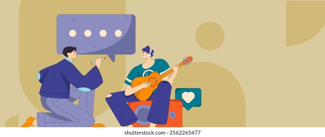 Communicate with consultants flat vector character concept operation hand drawn illustration
