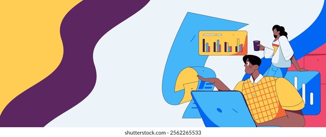 Communicate with consultants flat vector character concept operation hand drawn illustration
