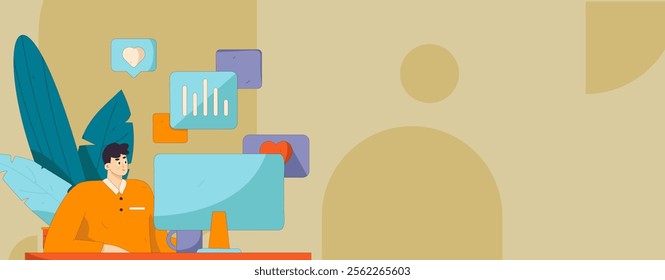 Communicate with consultants flat vector character concept operation hand drawn illustration
