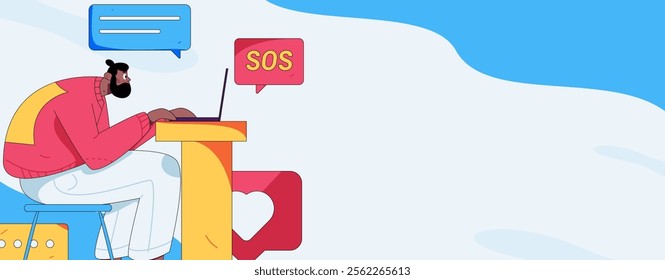 Communicate with consultants flat vector character concept operation hand drawn illustration
