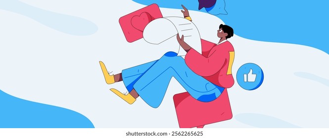 Communicate with consultants flat vector character concept operation hand drawn illustration
