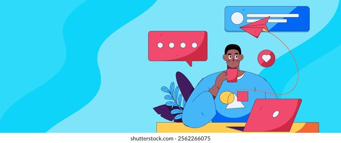 Communicate with consultants flat vector character concept operation hand drawn illustration
