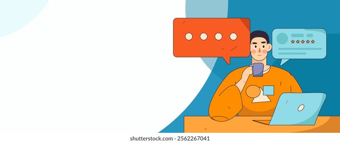 Communicate with consultants flat vector character concept operation hand drawn illustration
