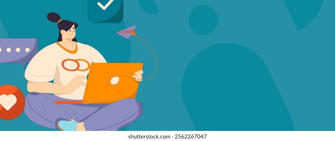 Communicate with consultants flat vector character concept operation hand drawn illustration
