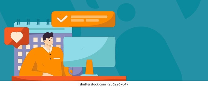 Communicate with consultants flat vector character concept operation hand drawn illustration

